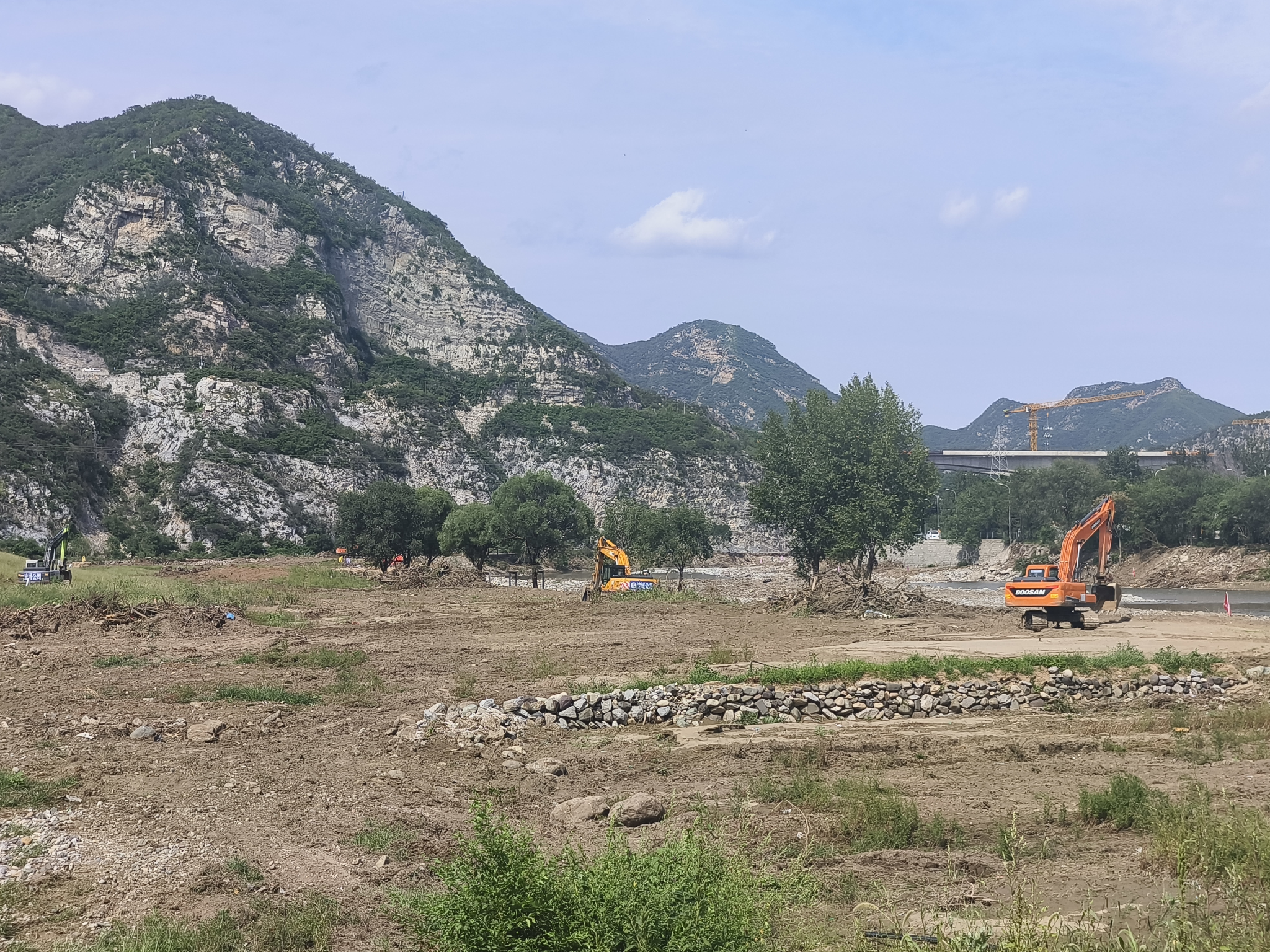 一线传真 | 野溪桥至陈家庄桥区域1200米河路算帐靠近尾声