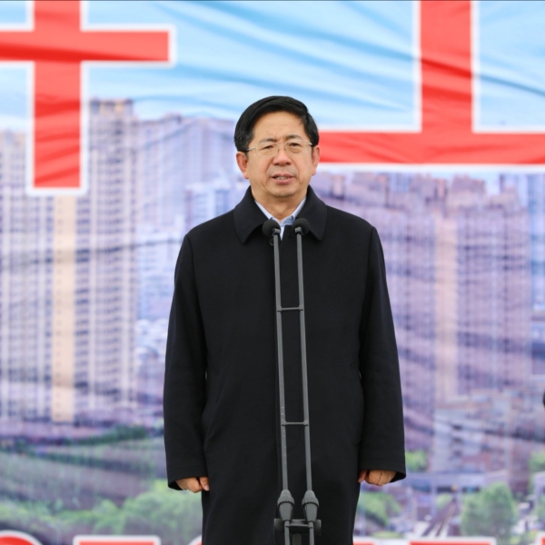 包头市桑干河道域“十里河生态建复工程”开工典礼进行